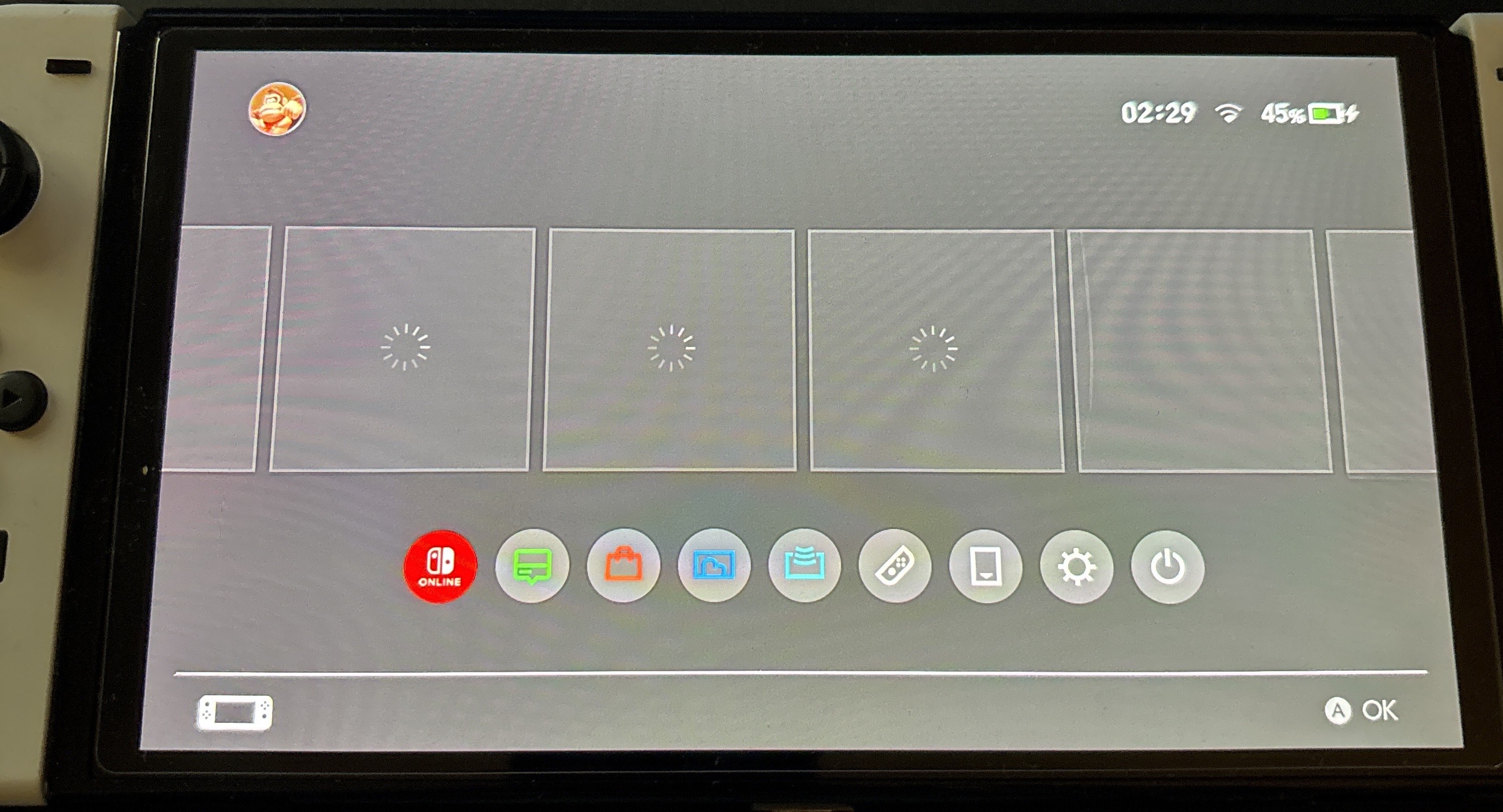 Leere Icons auf dem Home Menü