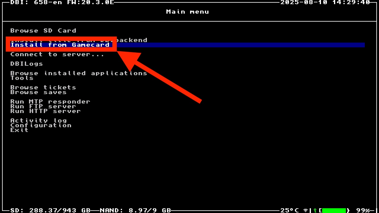 DBI - Install from Gamecard