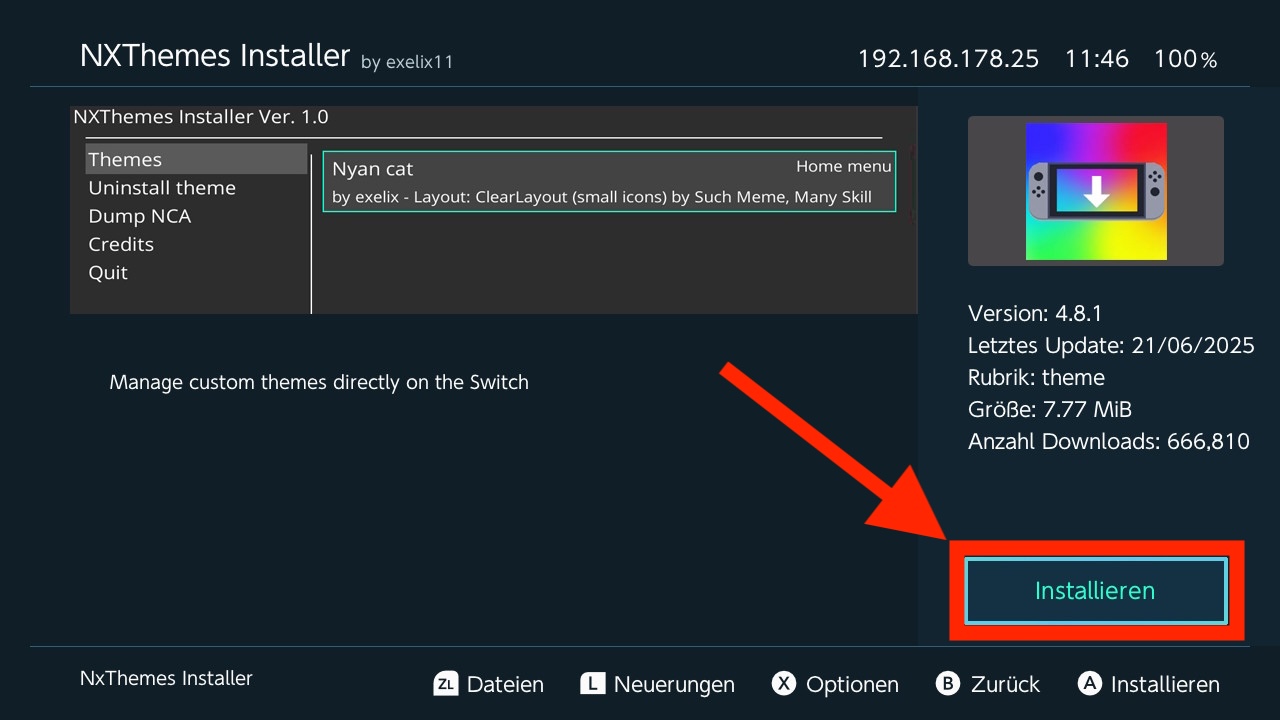 NXThemes installieren
