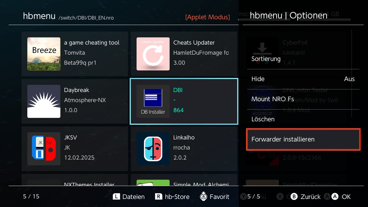 Forwarder installieren