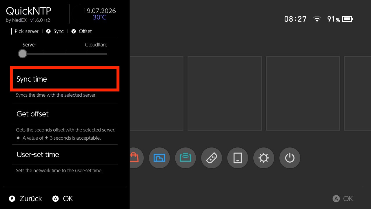 QuickNTP – Zeit synchronisieren