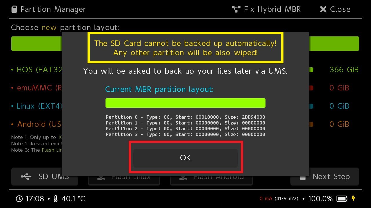 Warnung bei > 1GB Daten
