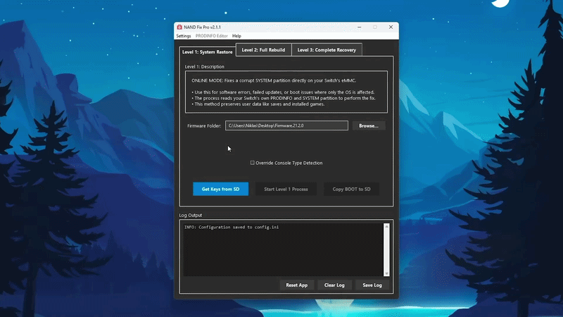 NANDFixPro – Get Keys from SD (Platzhalter)