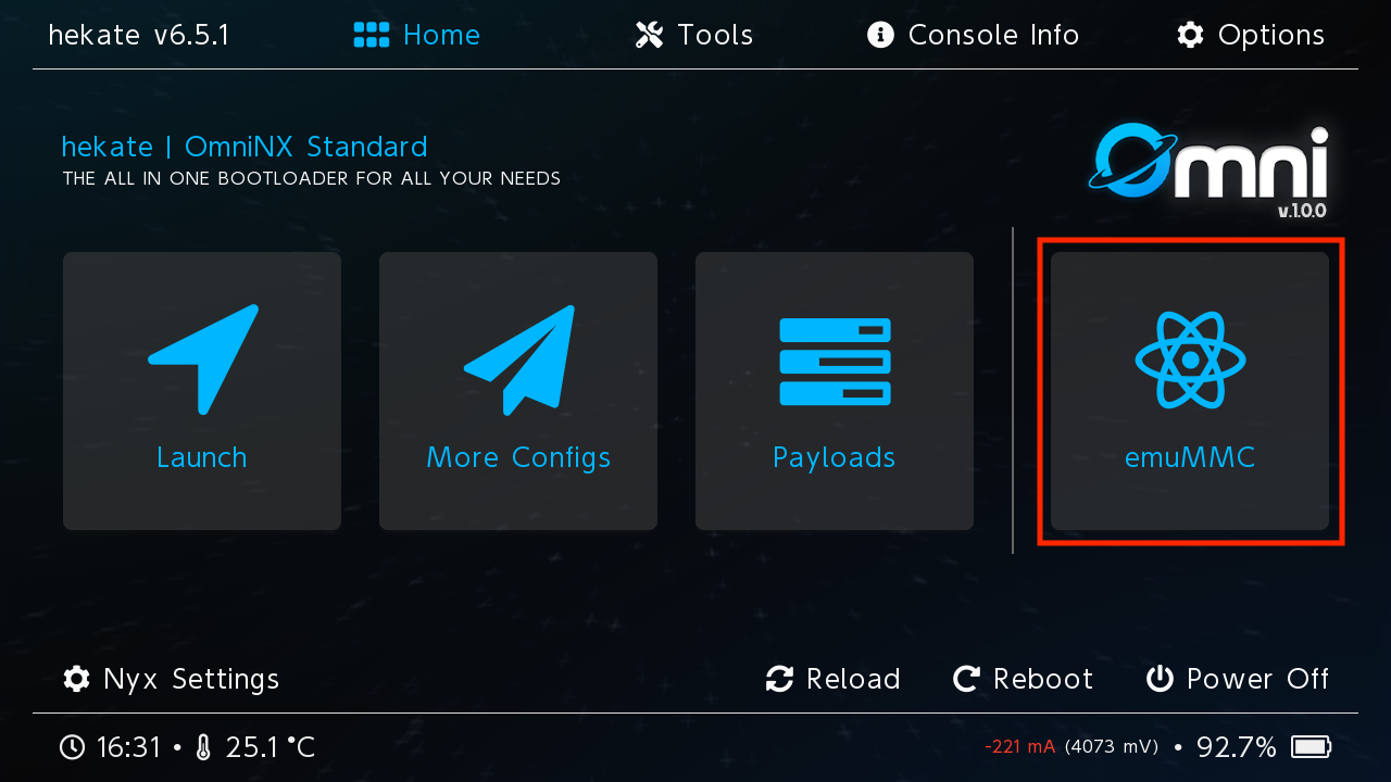Hekate Home – emuMMC