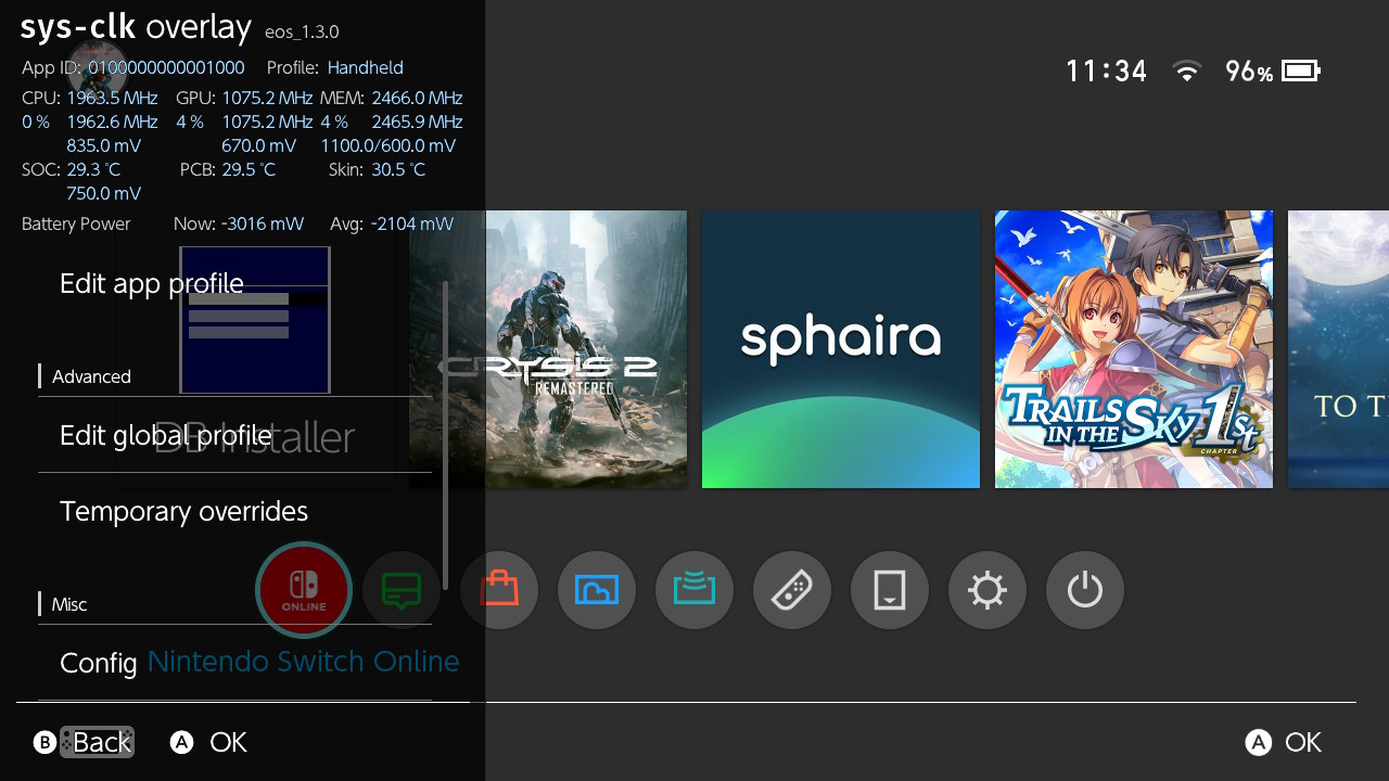 sys-clk – Temporary Overrides