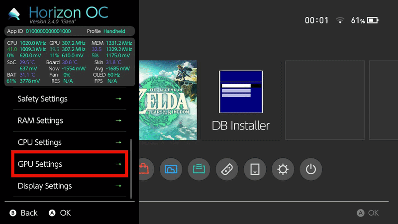 HOC GPU Settings